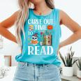 Carve Out Time To Read Halloween Ghost Books Raglan Baseball Tee Comfort Colors Tank Top Light Green
