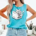 Cat Book Humor How To Train Your Human Comfort Colors Tank Top Light Green