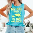 My Cat Guards My Mug And Book Humor Cats Premium Tri-Blend Comfort Colors Tank Top Light Green My Cat Guards My Mug And Book Humor Cats Premium Tri-Blend Comfort Colors Tank Top Light Green