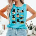 Cats Reading Books Cat Lover Comfort Colors Tank Top Light Green