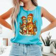 Cats Reading Books Christmas Tree Comfort Colors Tank Top Light Green Cats Reading Books Christmas Tree Comfort Colors Tank Top Light Green