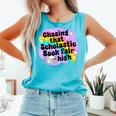 Chasing That Scholastic Book Fair High Book Lovers Comfort Colors Tank Top Light Green