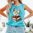 Chicken Books Back To School First Day Of School Boys Girls Comfort Colors Tank Top Light Green