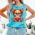 Chihuahua Reading a Book Dog Comfort Colors Tank Top Light Green Chihuahua Reading a Book Dog Comfort Colors Tank Top Light Green