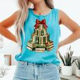 Christmas Book Tree Coquette Bow Xmas Reading Librarian Girl Comfort Colors Tank Top Light Green Christmas Book Tree Coquette Bow Xmas Reading Librarian Girl Comfort Colors Tank Top Light Green