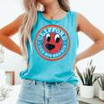 Clifford The Big Red Dog Round Distressed Logo Kids Books Comfort Colors Tank Top Light Green