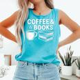 Coffee & Books Comfort Colors Tank Top Light Green