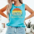 Coffee Beans & Books Retro Bookworm Librarian Comfort Colors Tank Top Light Green