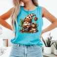 Coffee And Book Reading Accessories For Book Lovers Gnome Comfort Colors Tank Top Light Green Coffee And Book Reading Accessories For Book Lovers Gnome Comfort Colors Tank Top Light Green