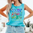 Color Our World Summer Reading 2025 Boho Wildflower Book Comfort Colors Tank Top Light Green Color Our World Summer Reading 2025 Boho Wildflower Book Comfort Colors Tank Top Light Green