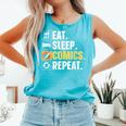Comic Book Comic Stuff & Accessories -Adult Small Modern Letter Print Crew Collar Short Sleeve T-Shirt Comfort Colors Tank Top Light Green