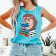 Cool Hedgehog Book Nerd Readers Comfort Colors Tank Top Light Green Cool Hedgehog Book Nerd Readers Comfort Colors Tank Top Light Green