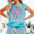 Cool Kids Read Books Library Book Reader Book Nerd Comfort Colors Tank Top Light Green