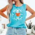 Cool Read Books Be Kind Stay Weird Skeleton Reading Comfort Colors Tank Top Light Green