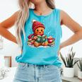 Cozy Gingerbread Christmas Reading Book Xmas Snowflakes Fall Comfort Colors Tank Top Light Green Cozy Gingerbread Christmas Reading Book Xmas Snowflakes Fall Comfort Colors Tank Top Light Green