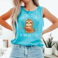 Crafting Stories Is What I Do Reading Writing Book Author Comfort Colors Tank Top Light Green
