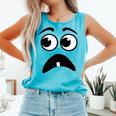 Creepy Face Carrot Halloween Book Character Costume Comfort Colors Tank Top Light Green Creepy Face Carrot Halloween Book Character Costume Comfort Colors Tank Top Light Green