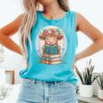 Cute Baby Highland Cow Reading Book Bookworm For Men Women Comfort Colors Tank Top Light Green Cute Baby Highland Cow Reading Book Bookworm For Men Women Comfort Colors Tank Top Light Green