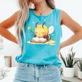 Cute Bee Reading Book Teacher Student Reader Graphic For Men Women Kids Comfort Colors Tank Top Light Green