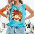 Cute Christmas Books Gingerbread Xmas Book Lover Teacher Comfort Colors Tank Top Light Green