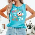 Cute Ghost Book Halloween Spooky Boo School Art Teacher Comfort Colors Tank Top Light Green Cute Ghost Book Halloween Spooky Boo School Art Teacher Comfort Colors Tank Top Light Green