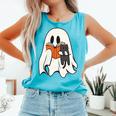 Cute Ghost Cat Reading Book Spooky Season Halloween Costume Comfort Colors Tank Top Light Green Cute Ghost Cat Reading Book Spooky Season Halloween Costume Comfort Colors Tank Top Light Green