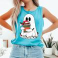 Cute Ghost Holding Books Bookish Christmas Comfort Colors Tank Top Light Green Cute Ghost Holding Books Bookish Christmas Comfort Colors Tank Top Light Green