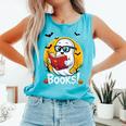 Cute Ghost Reading Book Retro Halloween Librarian Comfort Colors Tank Top Light Green Cute Ghost Reading Book Retro Halloween Librarian Comfort Colors Tank Top Light Green