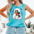 Cute Halloween Ghost Reading Book Comfort Colors Tank Top Light Green Cute Halloween Ghost Reading Book Comfort Colors Tank Top Light Green