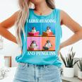 Cute Penguin Reading Book School Librarian Teacher Student Comfort Colors Tank Top Light Green