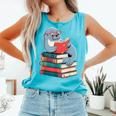 Cute Reading Seal On Books Book Lover Comfort Colors Tank Top Light Green Cute Reading Seal On Books Book Lover Comfort Colors Tank Top Light Green