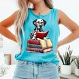Dalmatian Reading Books Matching Bookworm Readers Librarian Comfort Colors Tank Top Light Green