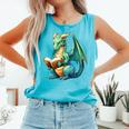 Dragon With Book Comfort Colors Tank Top Light Green Dragon With Book Comfort Colors Tank Top Light Green