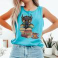 Dragon Read Books Be Kind Stay Weird Book Lover Comfort Colors Tank Top Light Green