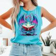 Dragon Reading Book Lover Comfort Colors Tank Top Light Green