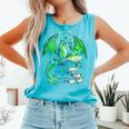 Dragon Reading Books Bookworm Comfort Colors Tank Top Light Green Dragon Reading Books Bookworm Comfort Colors Tank Top Light Green