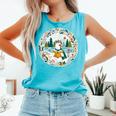 Duck Wilderness Book Reading Illustration Floral Comfort Colors Tank Top Light Green