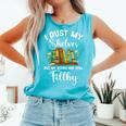 I Dust My Shelves But My Books Are Still Filthy Smut Book Comfort Colors Tank Top Light Green