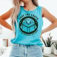 Earth Day 2025 Save Earth It´s Only Planet With Books Reader Comfort Colors Tank Top Light Green