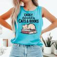 Easily Distracted By Cats And Books Cute Book Lover Comfort Colors Tank Top Light Green Easily Distracted By Cats And Books Cute Book Lover Comfort Colors Tank Top Light Green