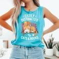Easily Distracted By Cats And Books Cute Cat Sleeping Girls Comfort Colors Tank Top Light Green Easily Distracted By Cats And Books Cute Cat Sleeping Girls Comfort Colors Tank Top Light Green