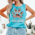 Easily Distracted By Dogs And Books Reading Comfort Colors Tank Top Light Green Easily Distracted By Dogs And Books Reading Comfort Colors Tank Top Light Green