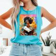 Educated Afro Girl Reading Book Lover History Month Comfort Colors Tank Top Light Green Educated Afro Girl Reading Book Lover History Month Comfort Colors Tank Top Light Green
