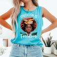 Education Is Freedom African Teacher Books Lovers Comfort Colors Tank Top Light Green