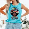 Education Is Freedom Teacher History Month Books Lover Comfort Colors Tank Top Light Green