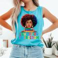 Education Is Freedom History Girl Women Book Lover Comfort Colors Tank Top Light Green
