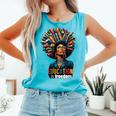 Education Is Freedom History Month Teacher Books Afro For Men Women Comfort Colors Tank Top Light Green
