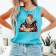 Elizabeth I Reading A Book Comfort Colors Tank Top Light Green Elizabeth I Reading A Book Comfort Colors Tank Top Light Green