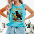 F CAW F Crow I'm Reading Book Lover Fall Comfort Colors Tank Top Light Green