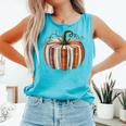 Fall Book Pumpkin Halloween Teacher Librarian Thanksgiving Comfort Colors Tank Top Light Green